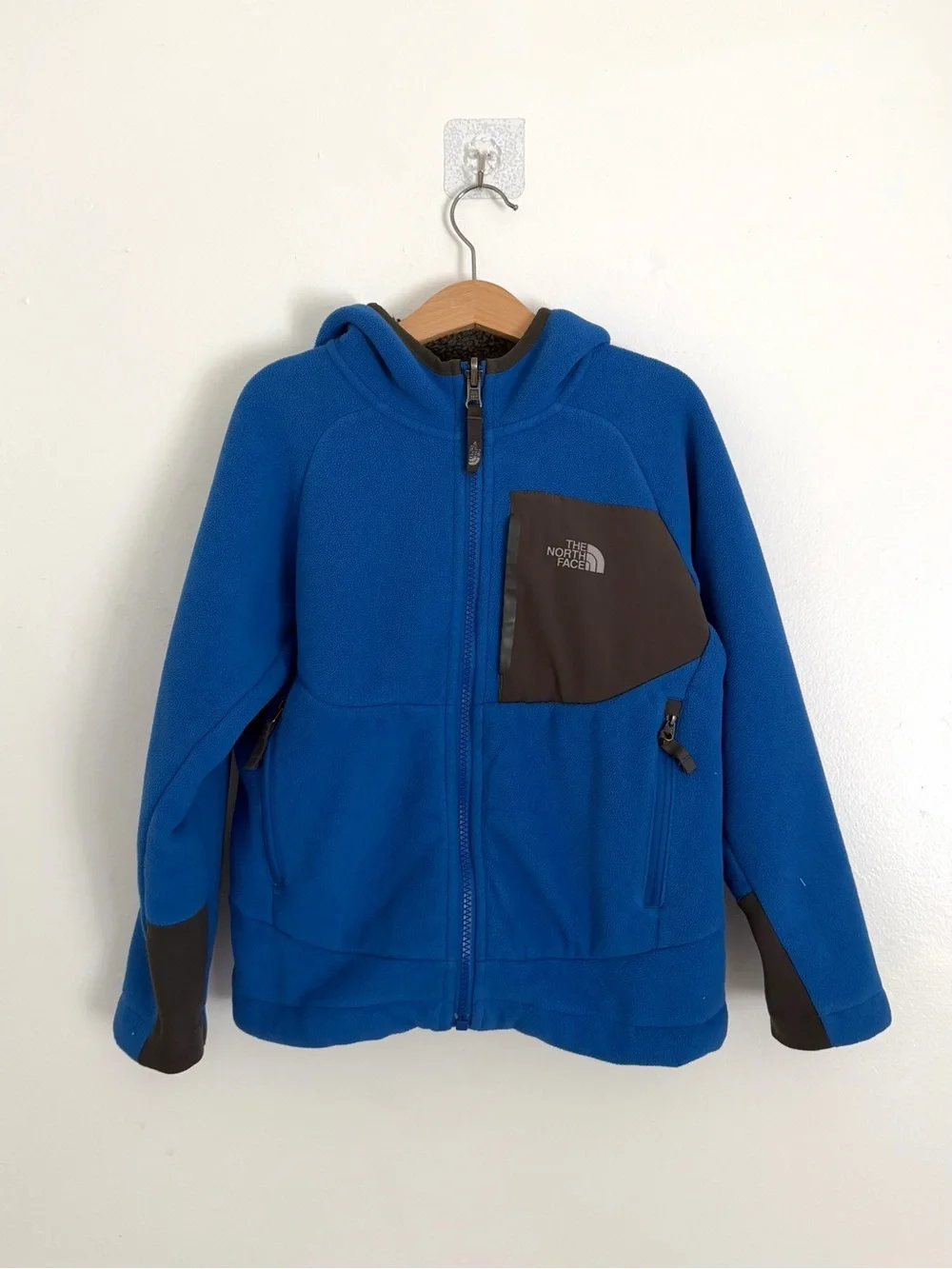 The North Face Boys Blue Chimborazo Zip Up Hoodie Jacket